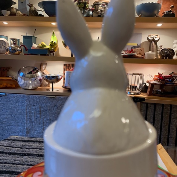 IMM LIVING Rabbit Head Ceramic Glass Jar for Valentine’s Easter $30 - Picture 3 of 7